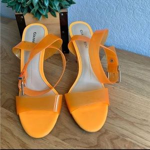 Gianni Bini 8.5 Orange sandal heels.